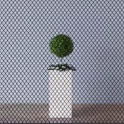 铁艺菱形网格片 铁丝网装饰隔断墙