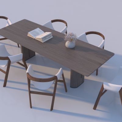 现代餐桌椅组合