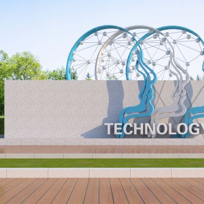 现代科技创新雕塑小品 