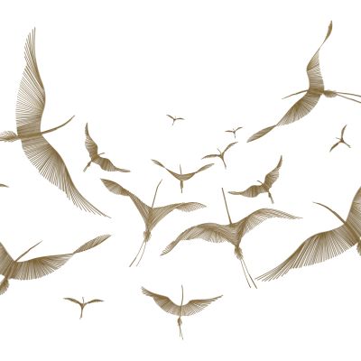 新中式墙饰 金属飞鹤墙饰 挂件