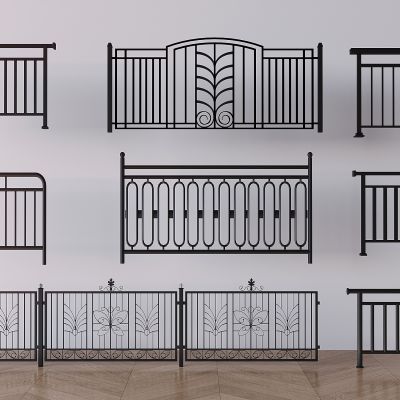 铁艺围栏隔离栏 铁艺栅栏防护栏杆 楼梯镂空雕花栏杆
