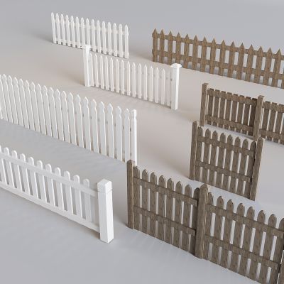 奶油实木栏杆围栏 栅栏隔断防护栏 庭院篱笆围挡