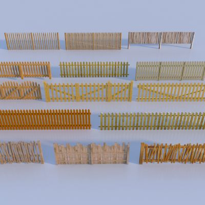 现代乡村木栏杆 