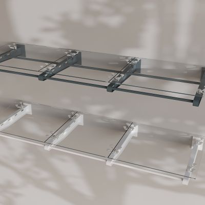 玻璃遮雨棚遮阳棚 户外钢结构雨搭 