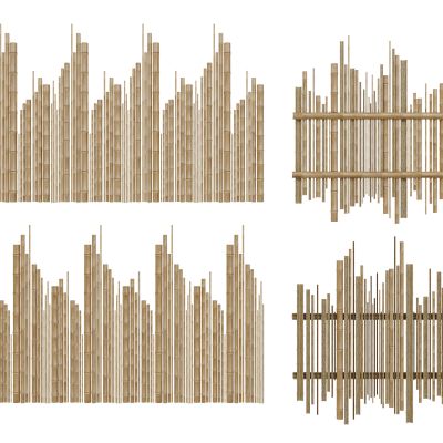 新中式竹子隔断 竹子装饰墙