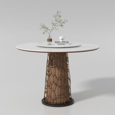 现代圆形餐桌