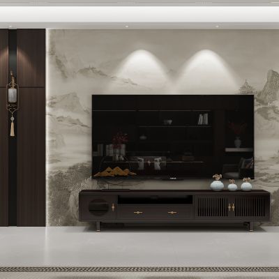 中式电视背景墙