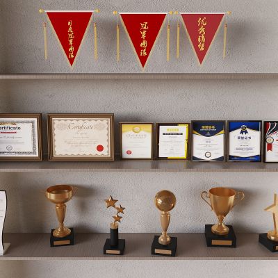 奖杯奖牌旗帜锦旗 荣誉证书资质证书 