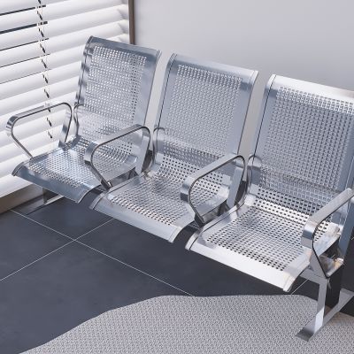 不锈钢公共连排椅 等候候诊椅输液椅 三人位机场休息椅
