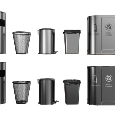 现代垃圾桶 垃圾桶组合