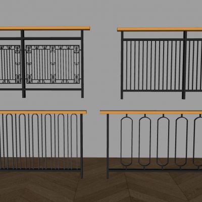 铁艺镂空栏杆围栏 楼梯栏杆扶手防护栏