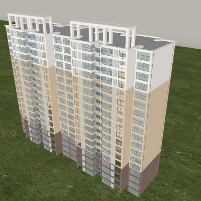 城市高层住宅配楼 多层建筑高楼大厦