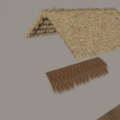 茅草棚草绷子草亭 茅草屋顶遮阳棚 中式稻草屋檐