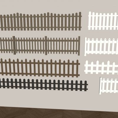 篱笆围栏隔离栏 木栅栏防护栏栏杆 庭院木篱笆栅栏
