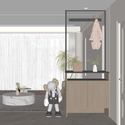 现代玄关柜 隔断