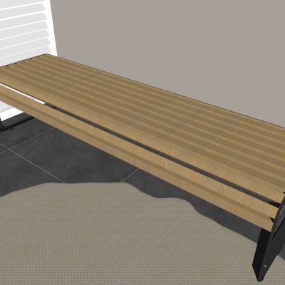 实木公共长条椅 户外公园休闲椅