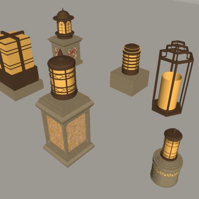 户外庭院景观灯 新中式草坪灯 草地灯灯柱