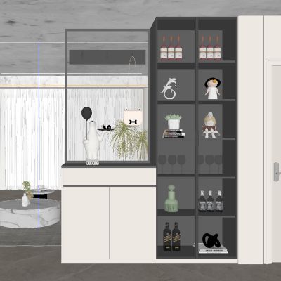 现代玄关柜 隔断