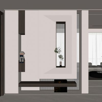 意式 简约 透景 长虹玻璃 一线灯 沙发 客厅 玄关