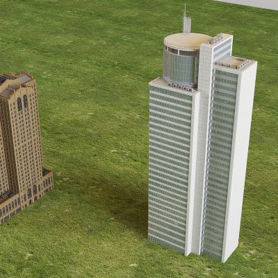 城市高层住宅配楼 多层建筑高楼大厦