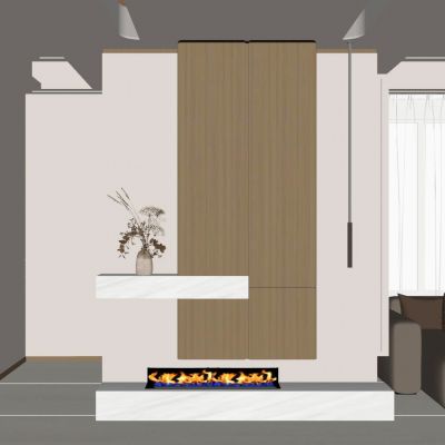  北欧 奶油风 弧形造型 造型灯带 悬浮顶 小洞天 入户 玄关