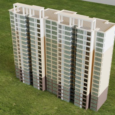 城市高层住宅配楼 多层建筑高楼大厦