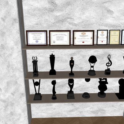 奖杯奖牌荣誉墙 徽章荣誉资质证书