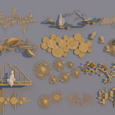 新中式墙饰挂件 