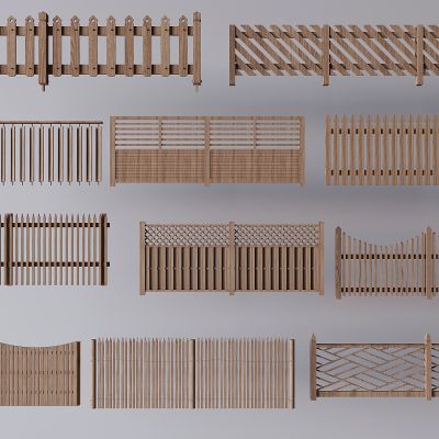 中古风围栏防护栏 楼梯实木护栏栏杆 庭院木篱笆栅栏