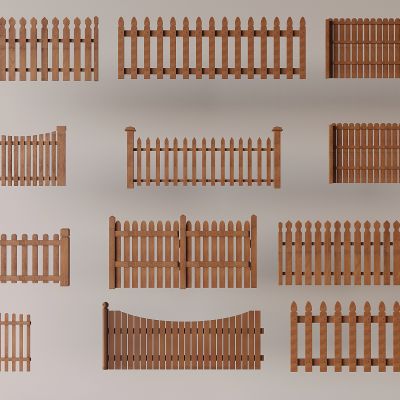中古风围栏防护栏 实木栏杆围挡围墙 庭院木篱笆栅栏
