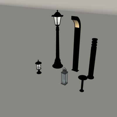 户外路灯景观灯 新中式庭院草坪灯 草地灯灯柱