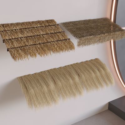 茅草棚草绷子草亭 茅草屋顶遮阳棚 稻草屋檐