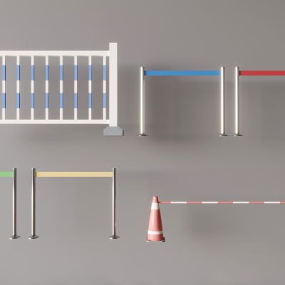 道路防护栏栏杆 隔离栅栏反光锥 伸缩警带式围栏 警戒线排队柱