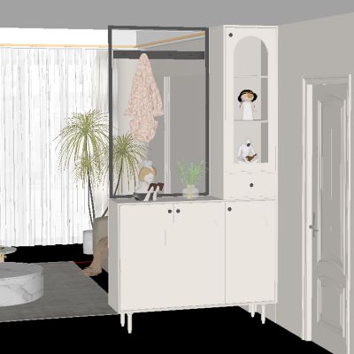 现代玄关柜 隔断