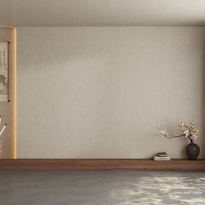 现代中古风餐厅 茶室背景墙