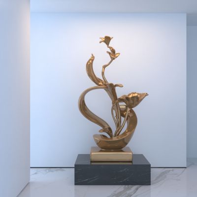 现代抽象花朵雕塑