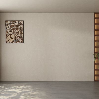 现代中古风餐厅 茶室背景墙