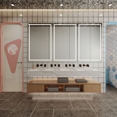 现代公共卫生间