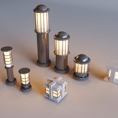 户外庭院景观灯 新中式草坪灯 草地灯灯柱