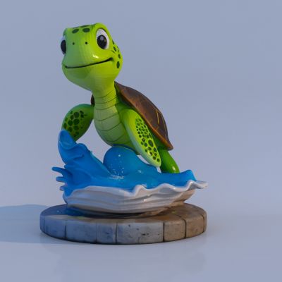 现代海龟雕塑小品 