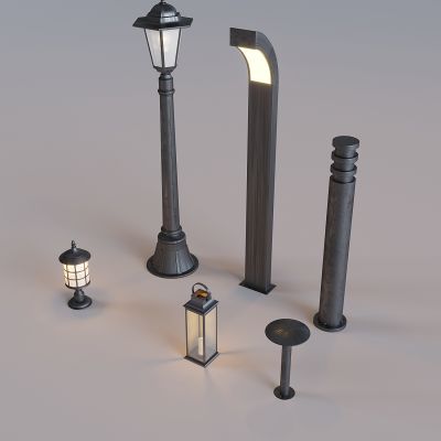 户外路灯景观灯 新中式庭院草坪灯 草地灯灯柱