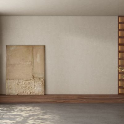 现代中古风餐厅 茶室背景墙