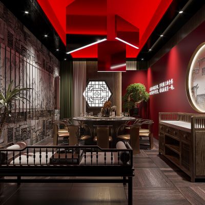 新中式餐厅包间