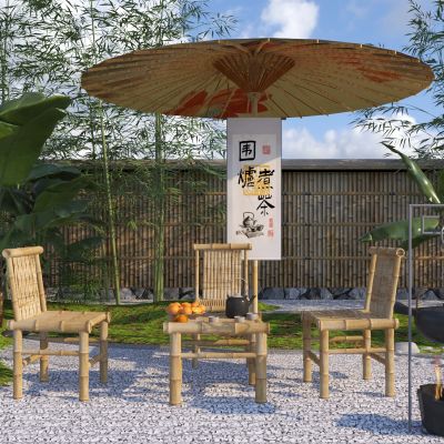 新中式户外桌椅 