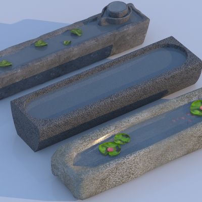 中式石头水槽组合