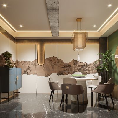 新中式餐厅包间