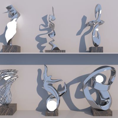 现代抽象雕塑摆件 