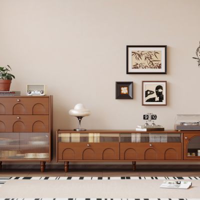 法式复古风电视柜 边柜 成品电视柜