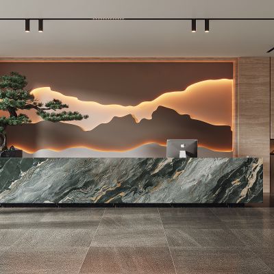 新中式大厅前台