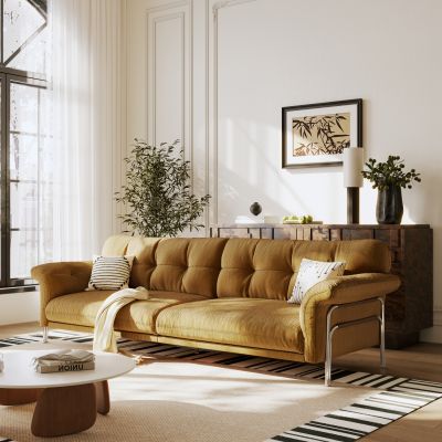 法式中古多人沙发 布沙发 休闲沙发 直排沙发